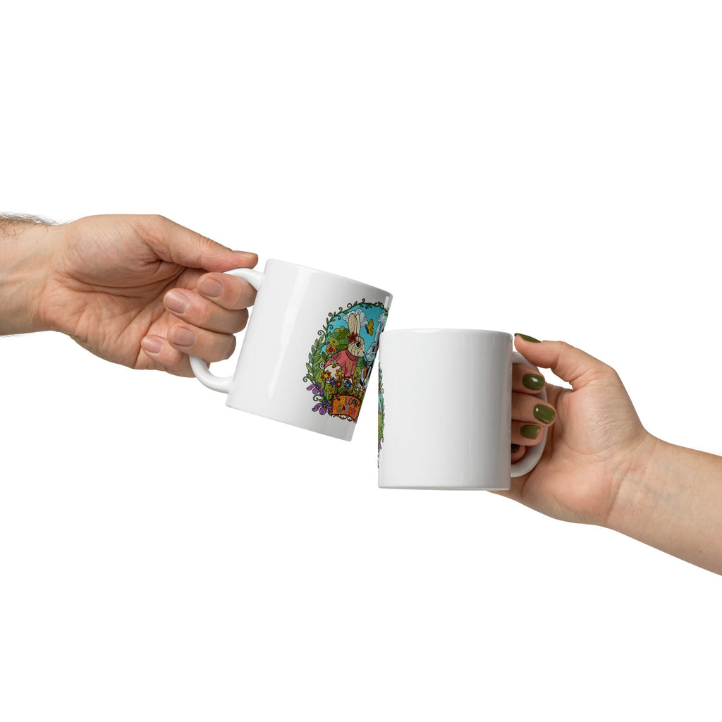 Bloom Garden Rainbow Rabbit Mug - 11oz - BLOOM GARDEN