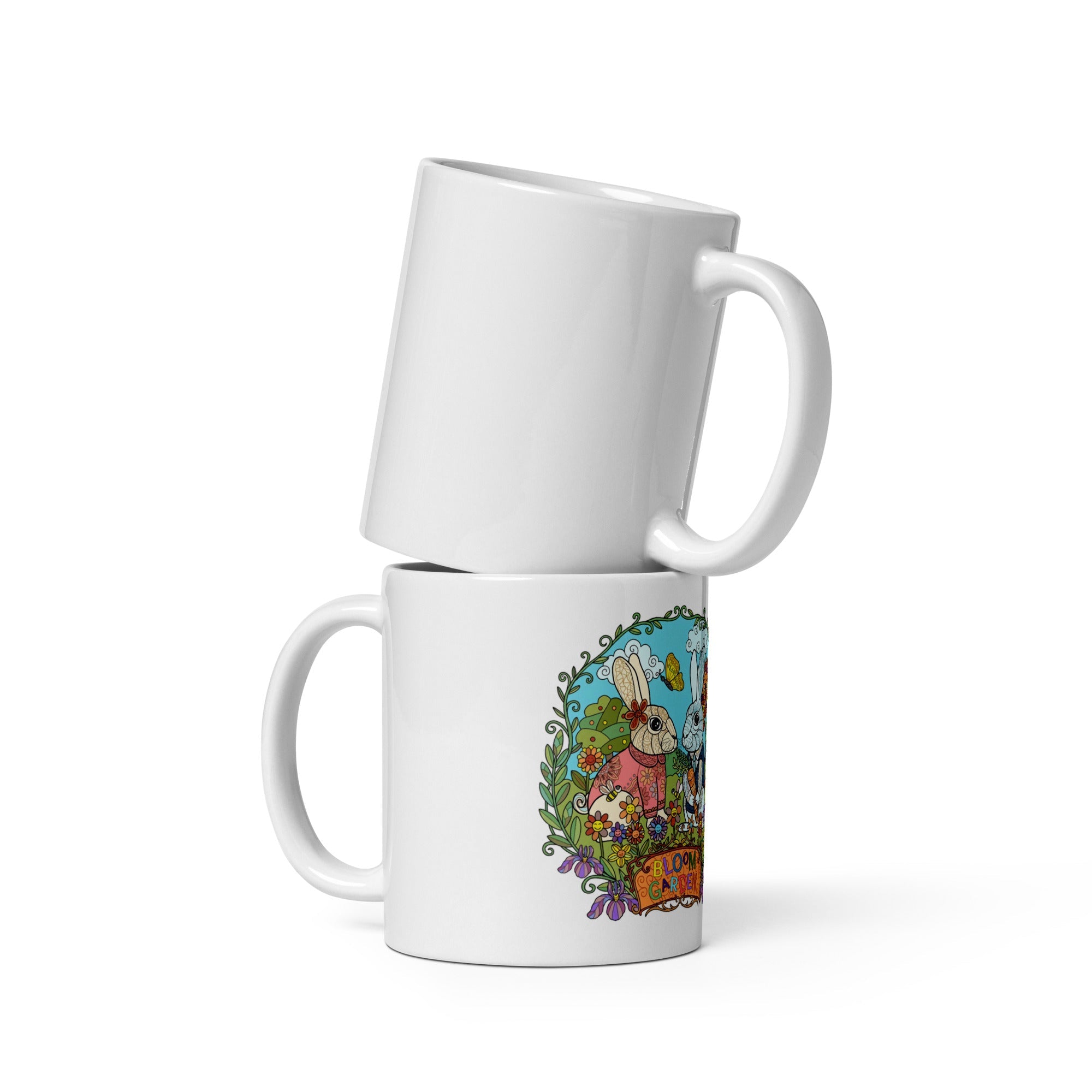 Bloom Garden Rainbow Rabbit Mug - 11oz - BLOOM GARDEN