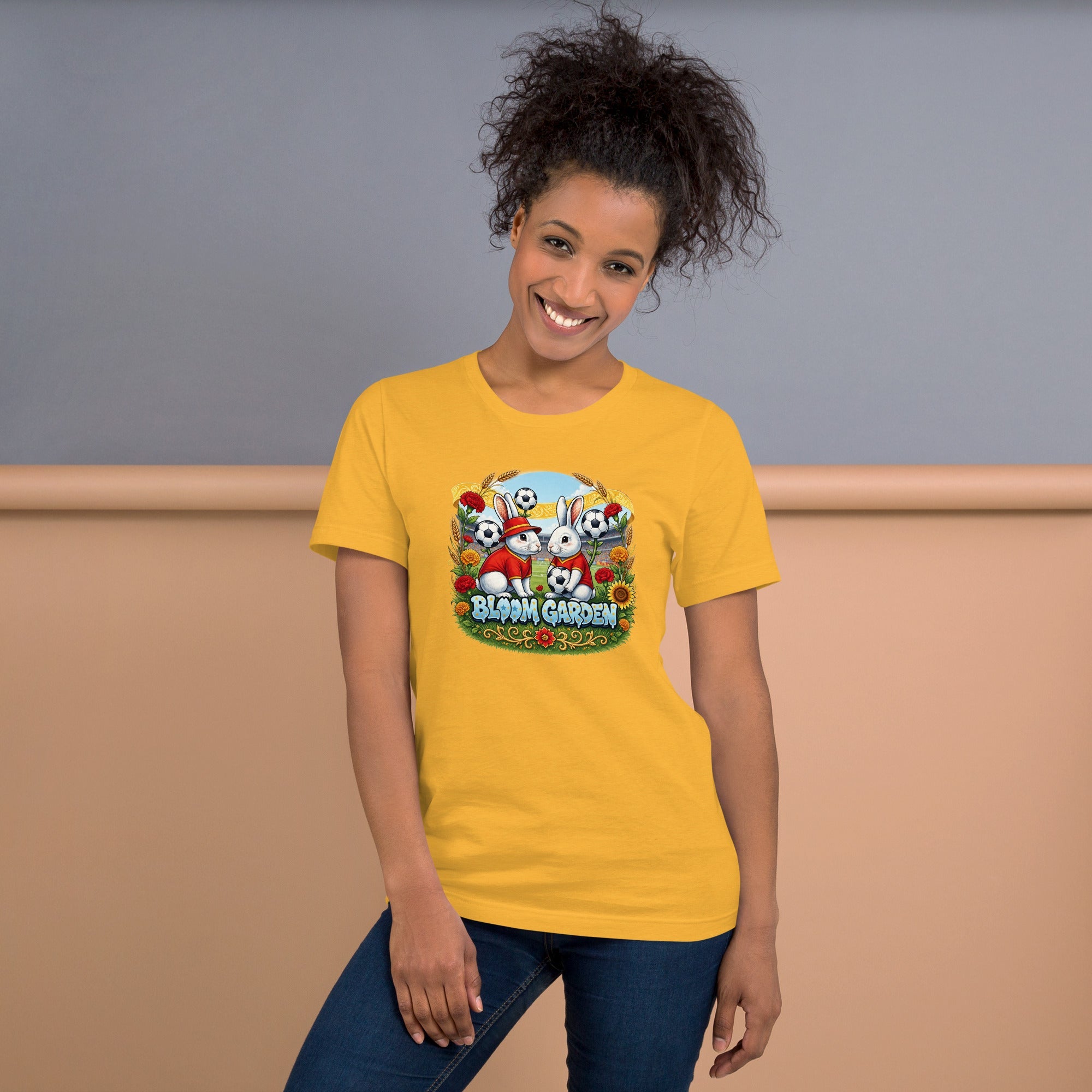 Bloom Garden Spanish Rabbit T-shirt | Spanish Fan | Canada Mexico USA 2026 | Unisex - BLOOM GARDEN