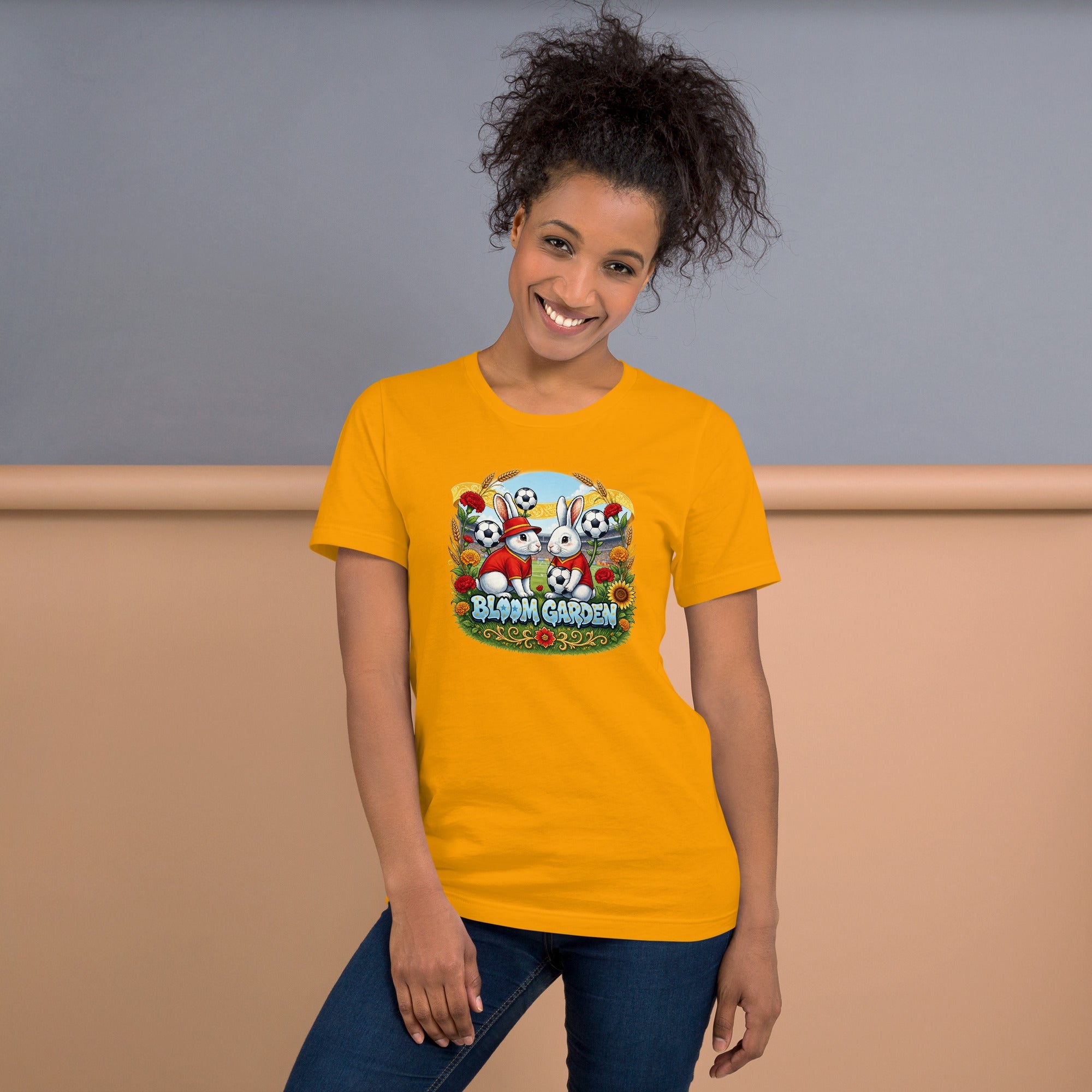 Bloom Garden Spanish Rabbit T-shirt | Spanish Fan | Canada Mexico USA 2026 | Unisex - BLOOM GARDEN