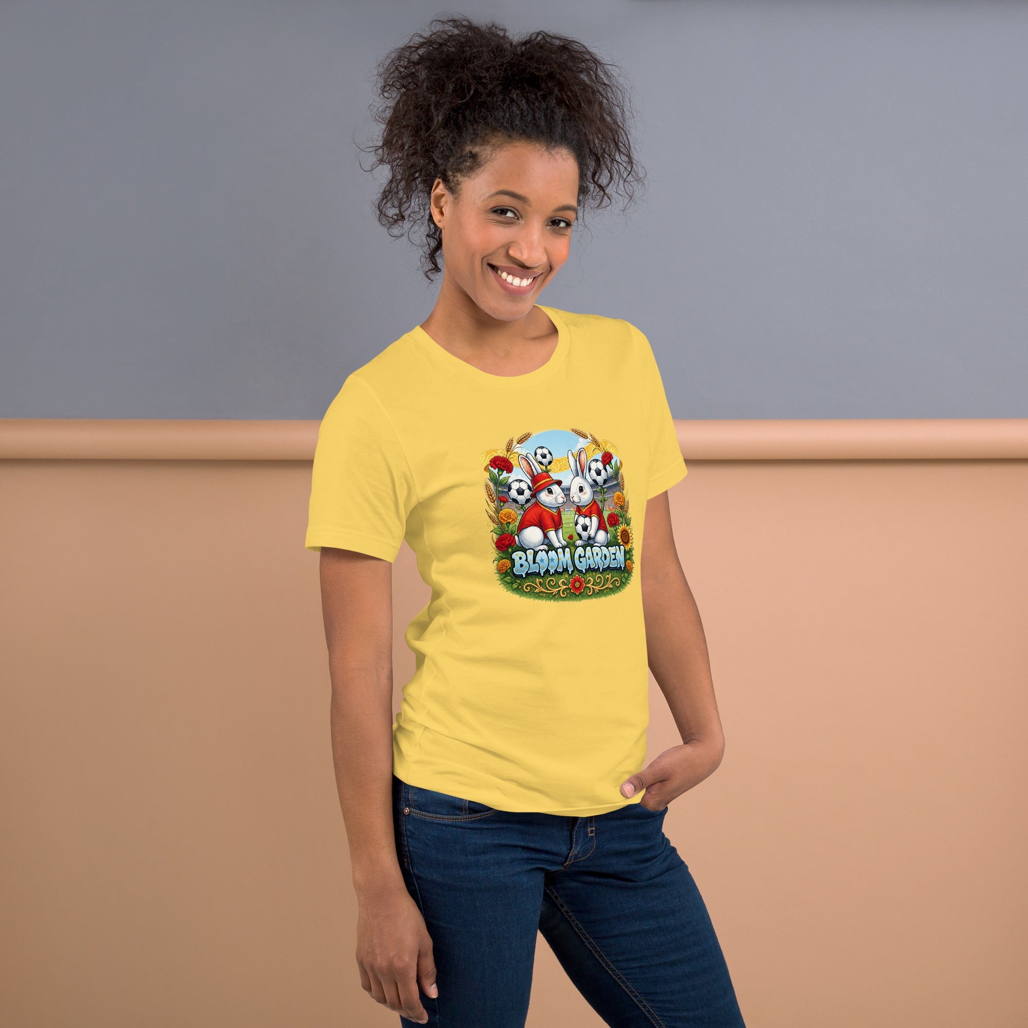 Bloom Garden Spanish Rabbit T-shirt | Spanish Fan | Canada Mexico USA 2026 | Unisex - BLOOM GARDEN