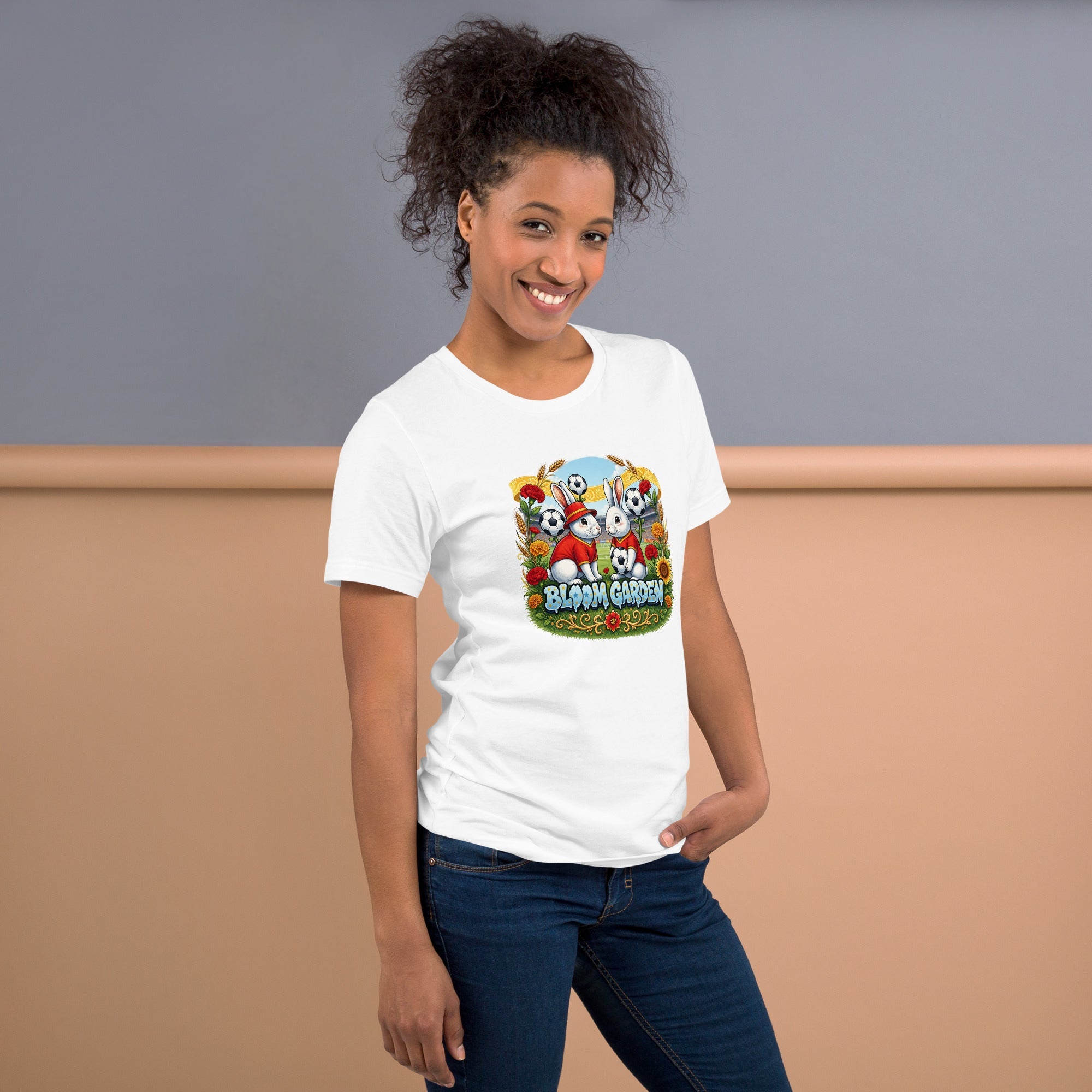 Bloom Garden Spanish Rabbit T-shirt | Spanish Fan | Canada Mexico USA 2026 | Unisex - BLOOM GARDEN