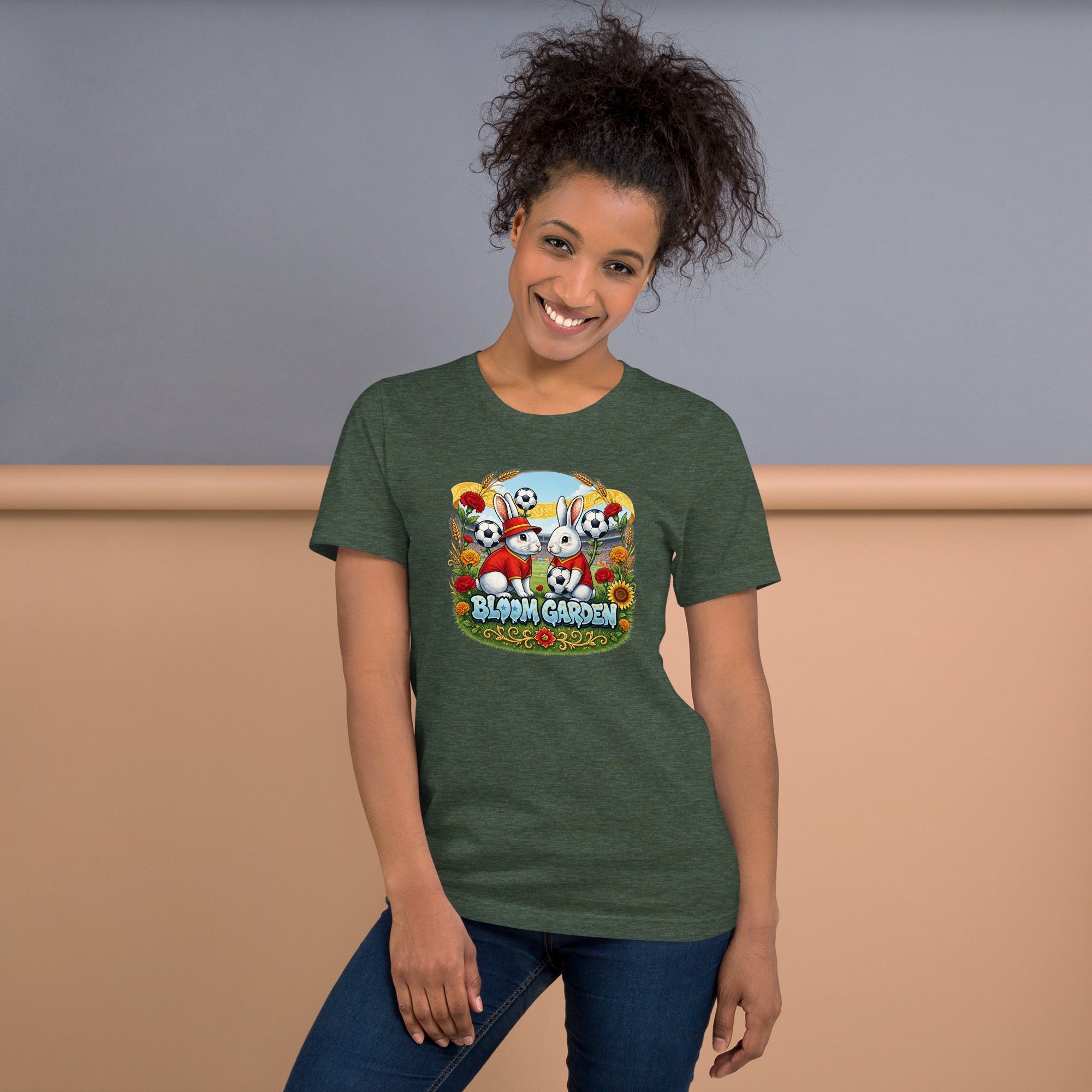 Bloom Garden Spanish Rabbit T-shirt | Spanish Fan | Canada Mexico USA 2026 | Unisex - BLOOM GARDEN