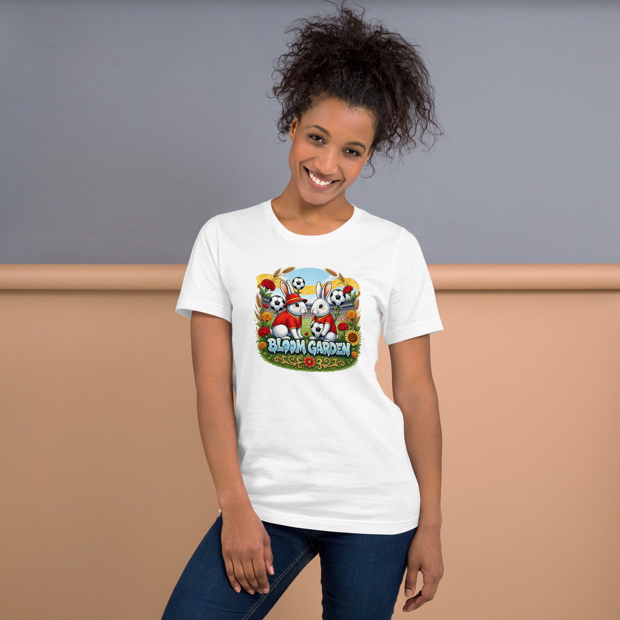 Bloom Garden Spanish Rabbit T-shirt | Spanish Fan | Canada Mexico USA 2026 | Unisex - BLOOM GARDEN