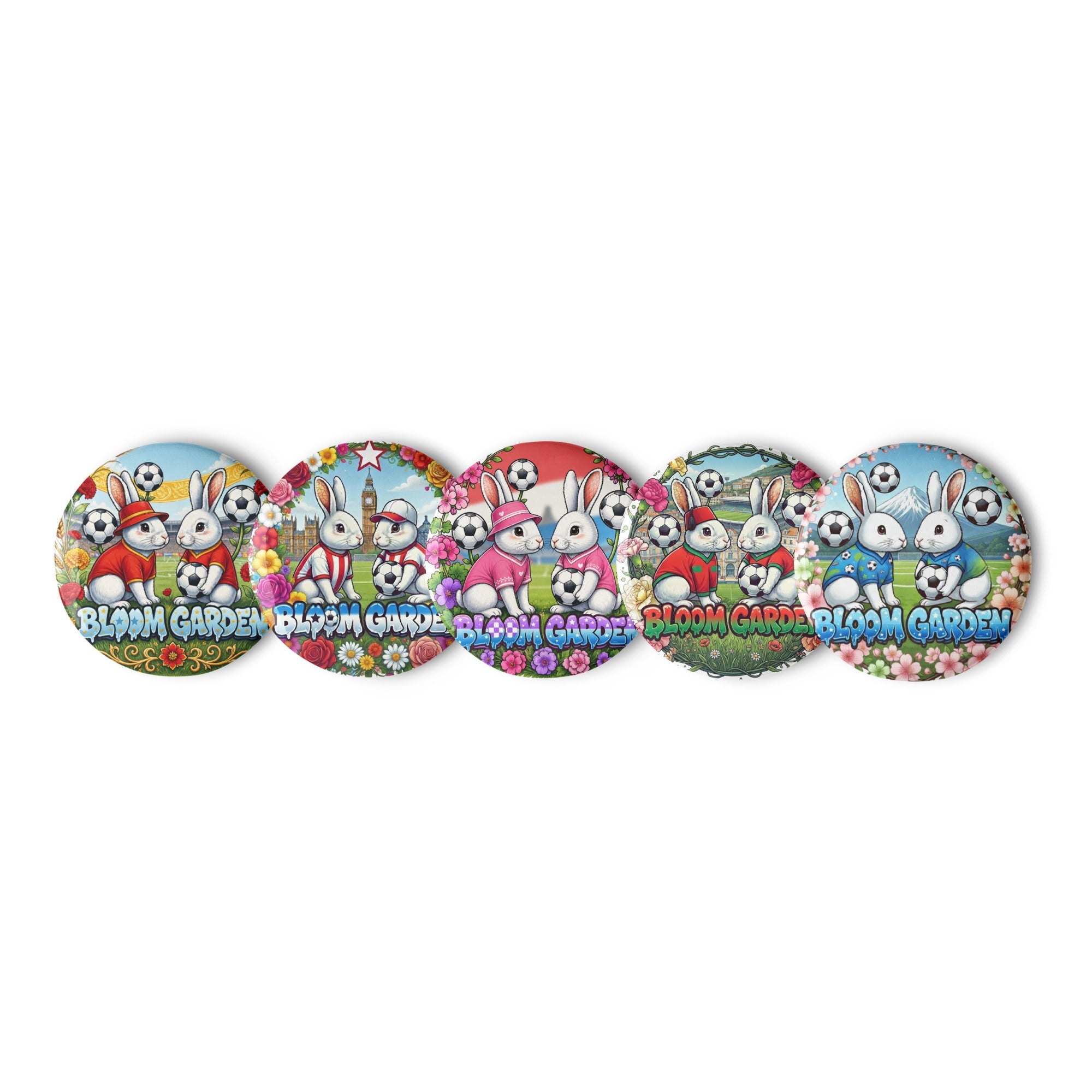 Rising Stars Set ( 5 Pins ) - Belgium, UK, Croatia, Morocco, Japan - BLOOM GARDEN